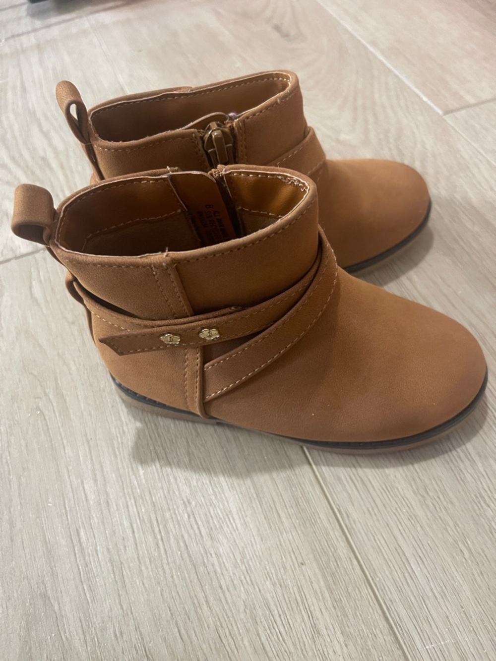 The Children's Place Brown/Tan Strap Ankle Boots